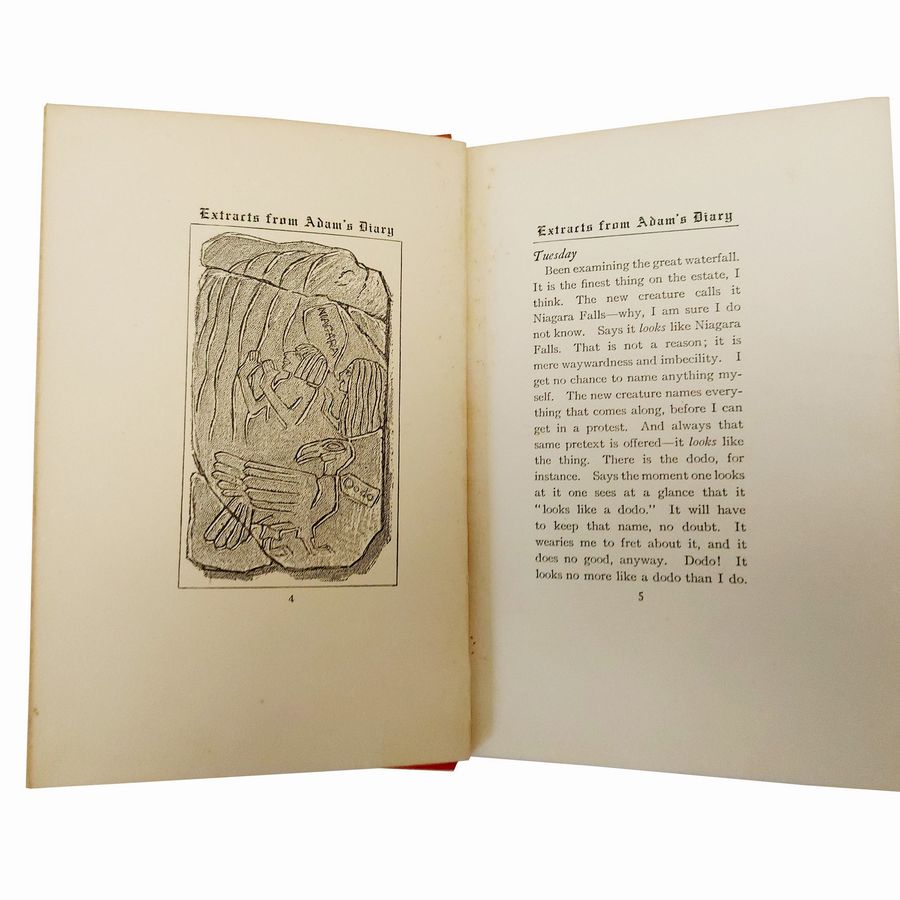 Extracts From Adam's Diary Traslated From The Original Ms. By Mark Twain