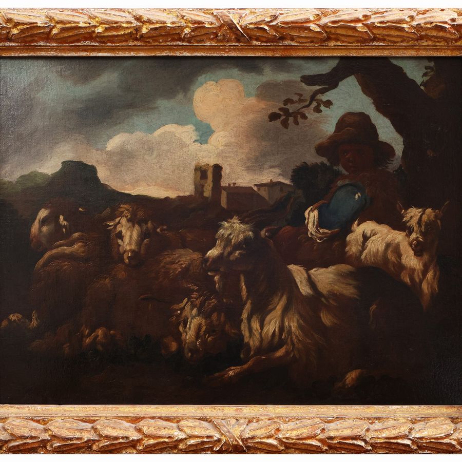 Cerchia di Philipp Peter Roos, Detto Rosa da Tivoli - Scene Pastorali
