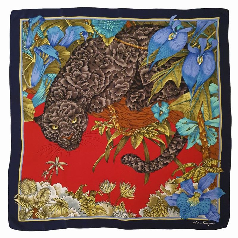 Salvatore Ferragamo Foulard "pantera" di Fulvia Ferragamo