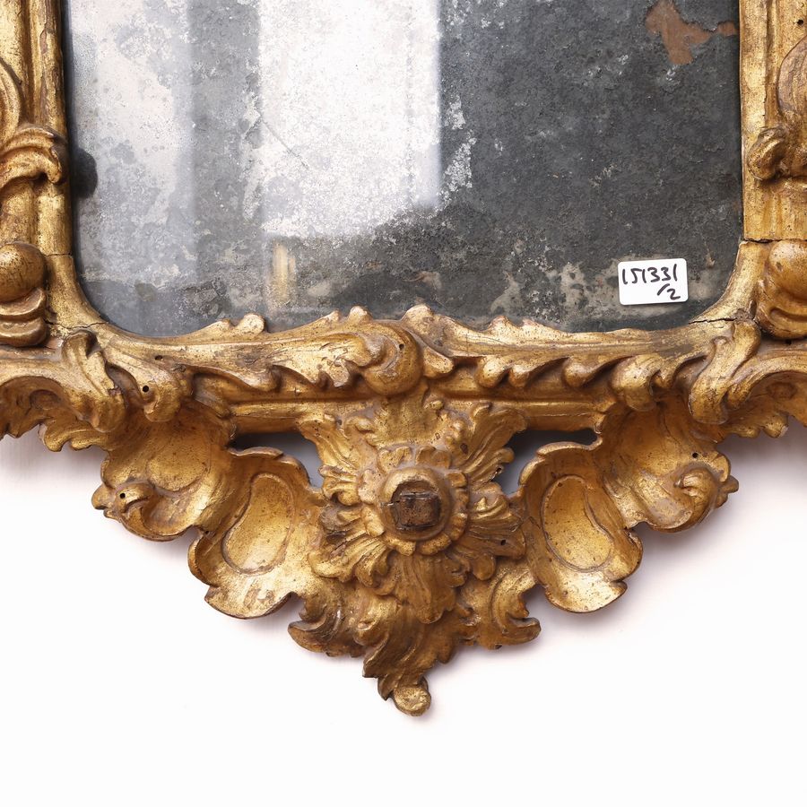 Coppia di Specchiere a Ventola in Legno Dorato