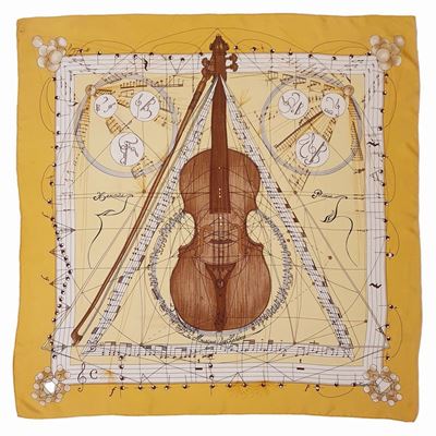 Hermès Foulard in Seta "la Musique Des Sphères" di Zoë Pauwels