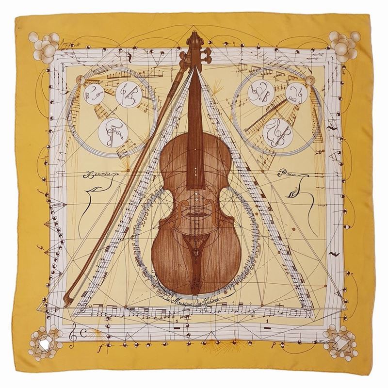 Hermès Foulard in Seta "la Musique Des Sphères" di Zoë Pauwels