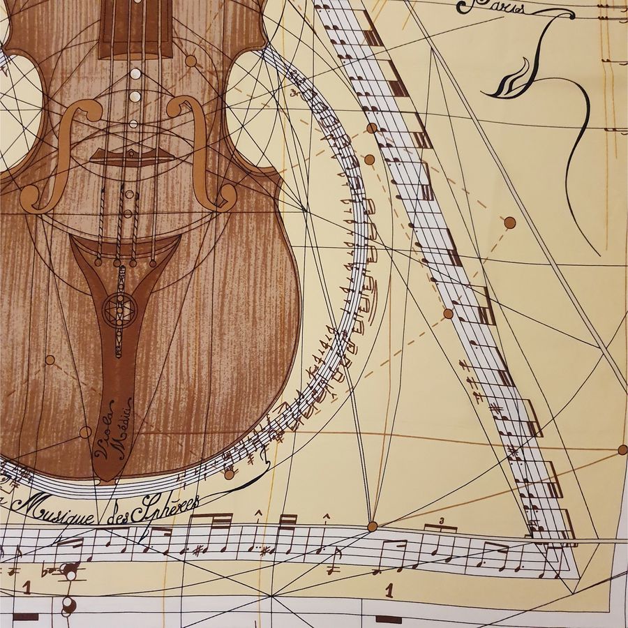 Hermès Foulard in Seta "la Musique Des Sphères" di Zoë Pauwels