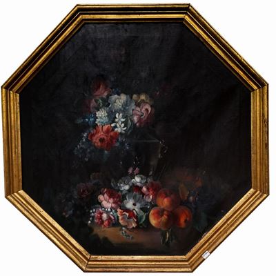 Natura Morta con Fiori e Frutta