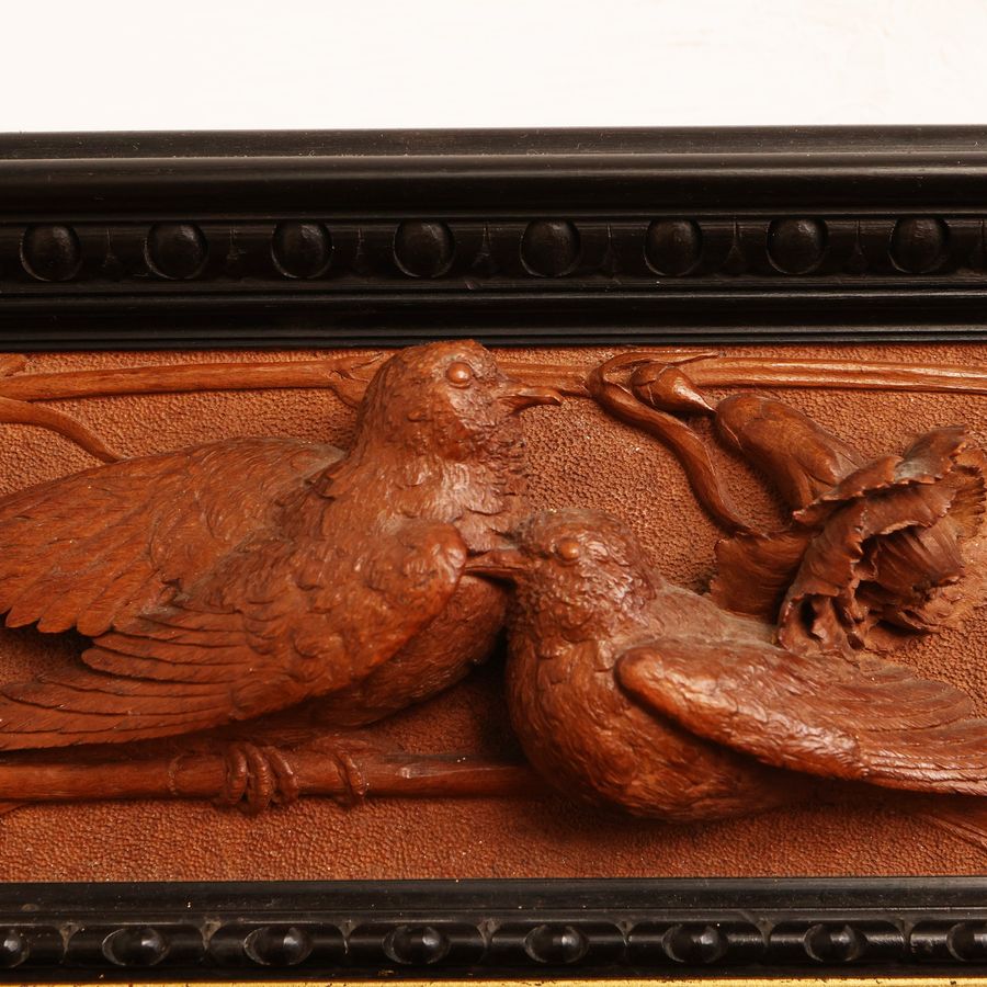 Luigi Frullini - Cornice in Legno di Noce Scolpito, Seconda Metà del XIX Secolo