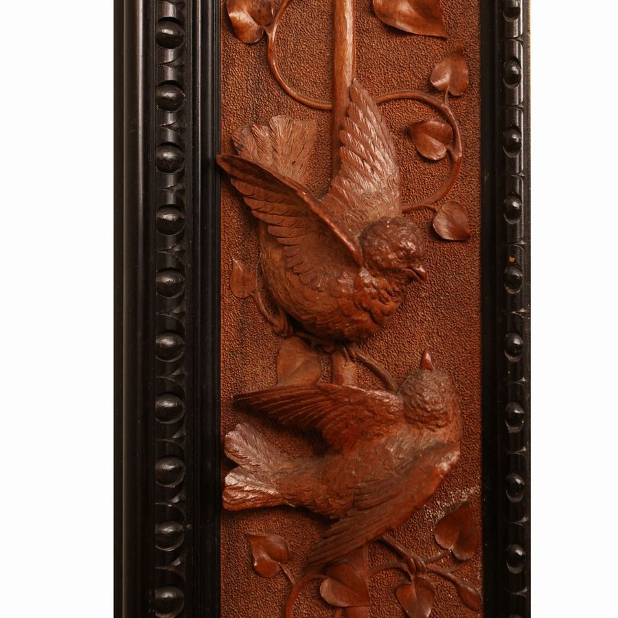 Luigi Frullini - Cornice in Legno di Noce Scolpito, Seconda Metà del XIX Secolo