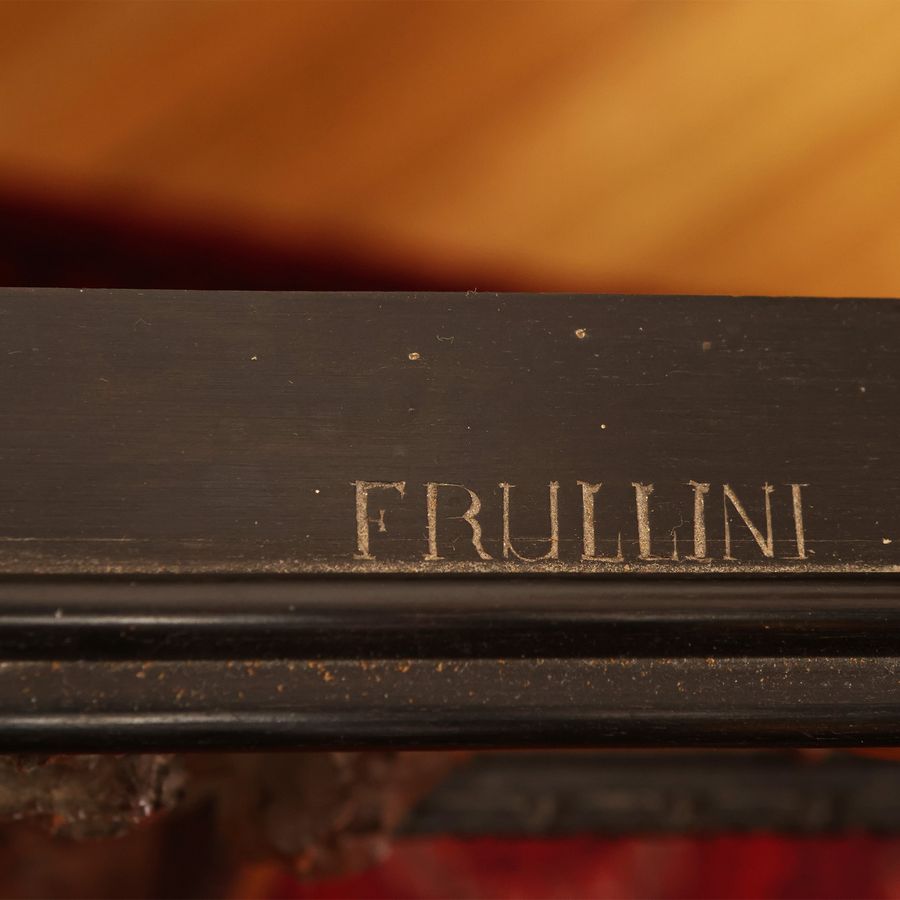 Luigi Frullini - Cornice in Legno di Noce Scolpito, Seconda Metà del XIX Secolo