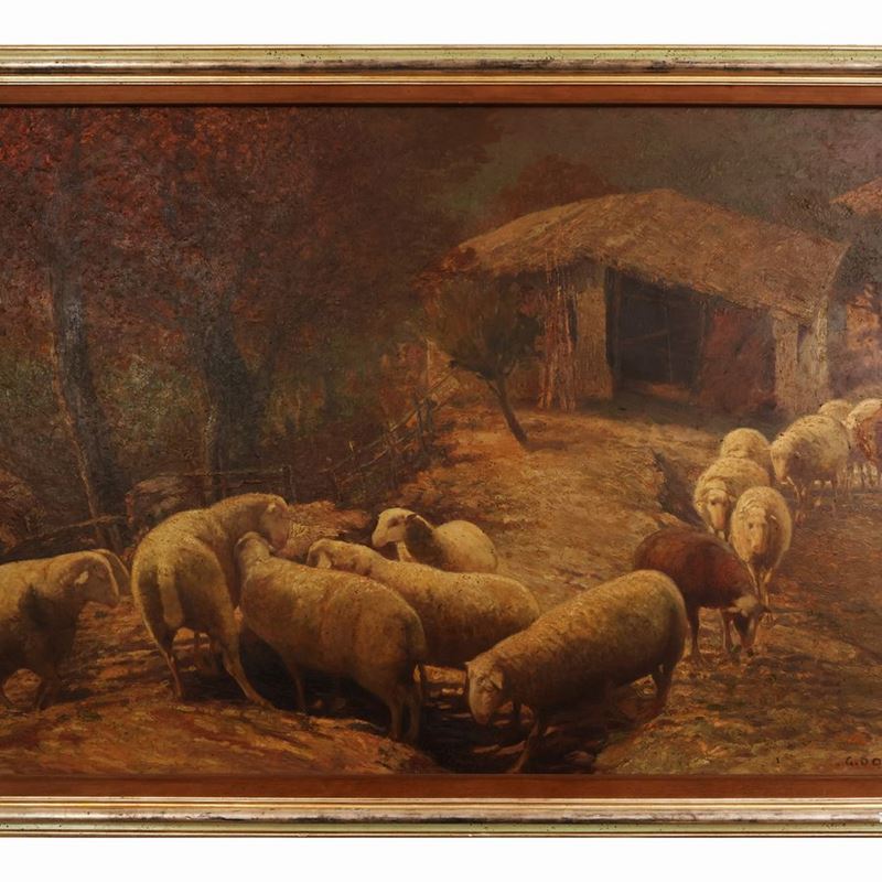 Guido Dolci - Paesaggio con Gregge