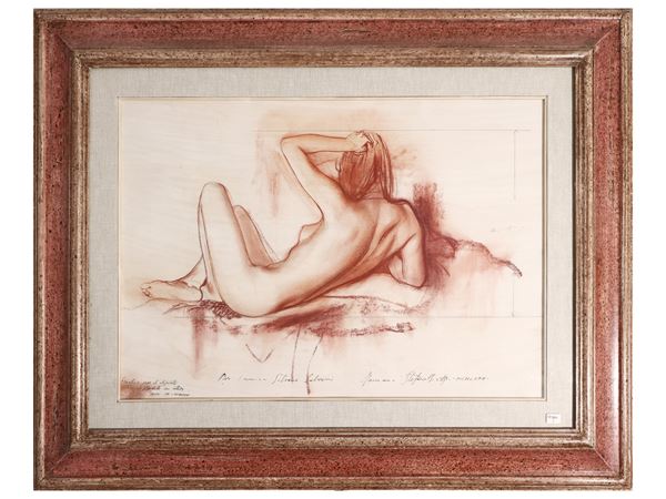 Romano Stefanelli - Study for the painting models waiting 1973