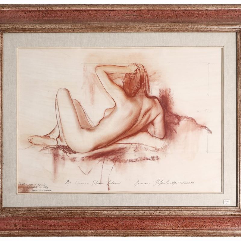 Romano Stefanelli - Studio per il Dipinto Modelle in Attesa 1973