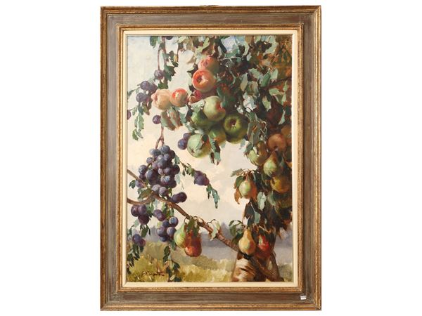 Giuseppe Palanti : Trionfo di frutti  - Asta Una casa al Ponte Vecchio - Maison Bibelot - Casa d'Aste Firenze - Milano