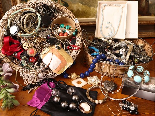 Assortment of costume jewelry