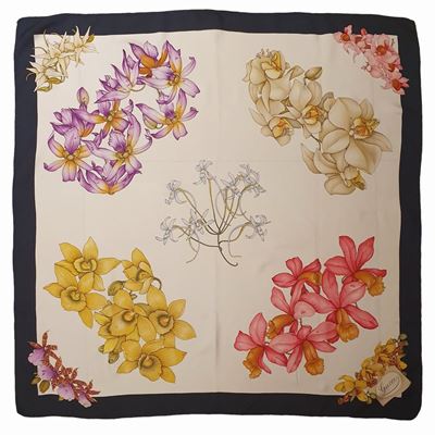 Gucci Foulard in Seta con Orchidee