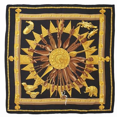 Hermès Foulard "cuillers D'afrique" di Latham