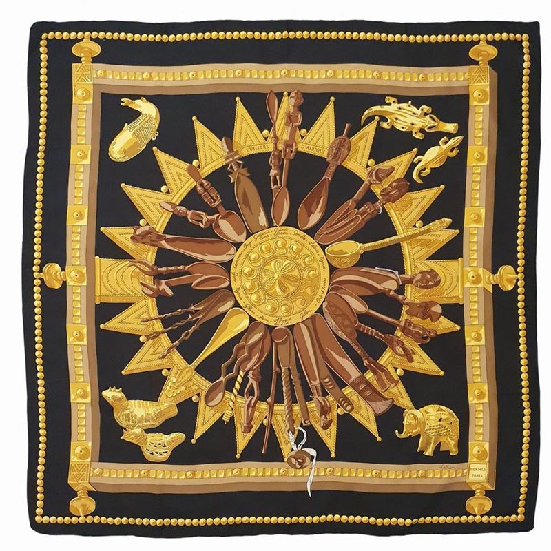 Hermès Foulard "cuillers D'afrique" di Latham