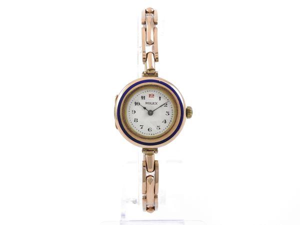 9Kt pink gold Rolex lady wristwatch