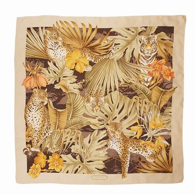 Salvatore Ferragamo Foulard in Seta "tigri"