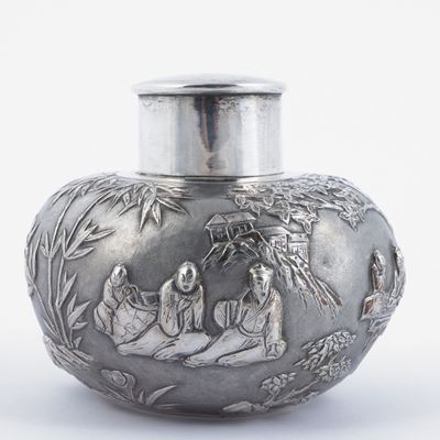 Scatola da Tè in Argento