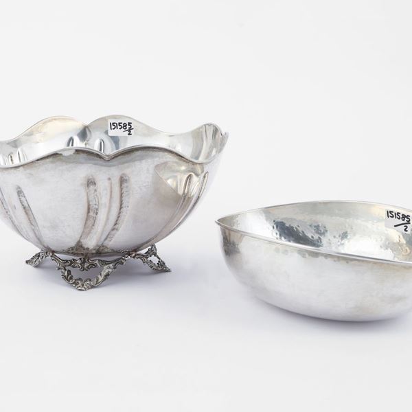 Two silver bonbon baskets, Brandimarte and Zaccaro