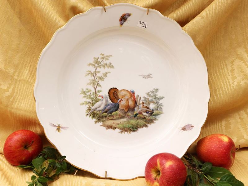 Coppia di Grandi Piatti in Porcellana, Meissen