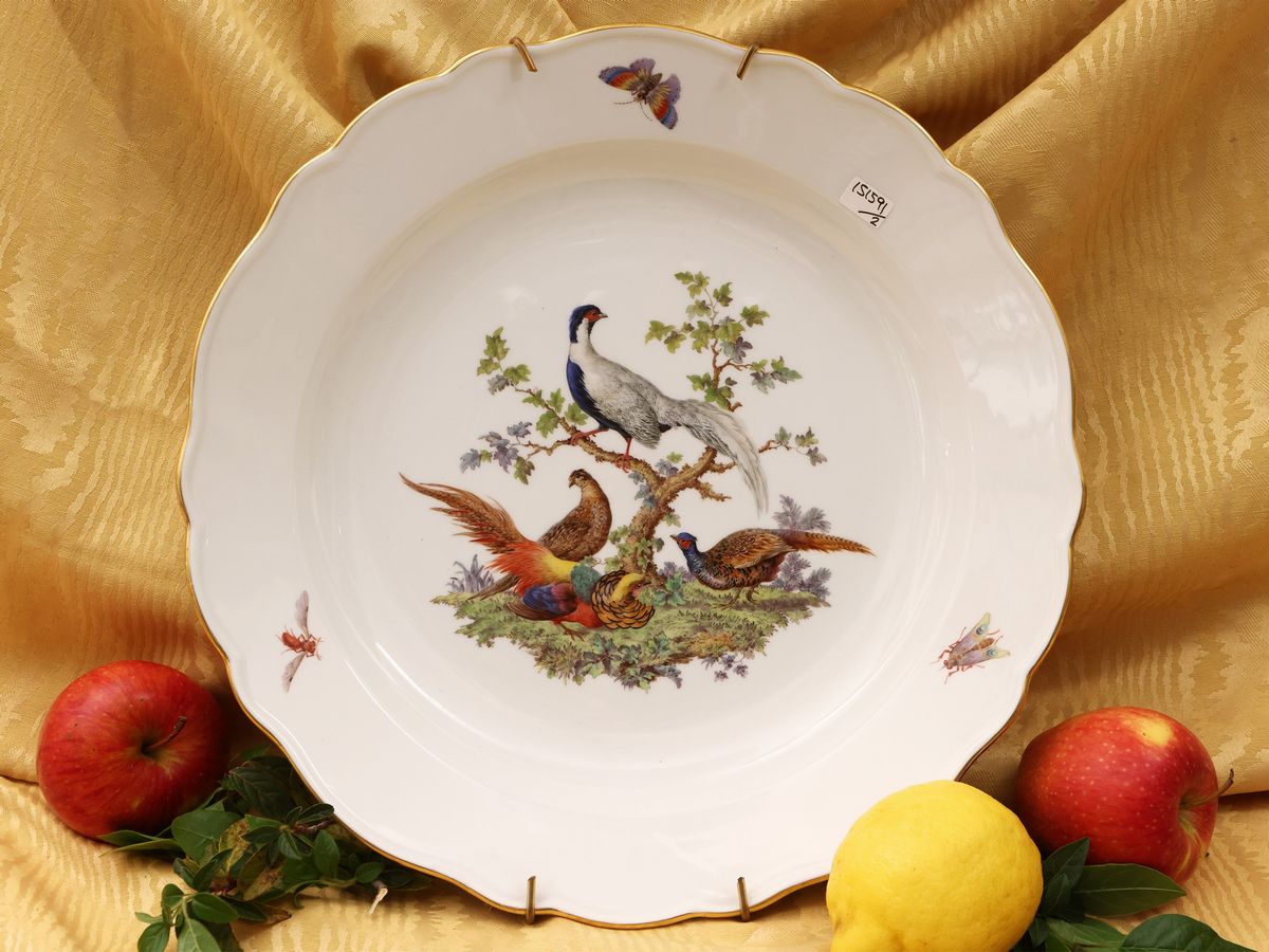 Coppia di Grandi Piatti in Porcellana, Meissen