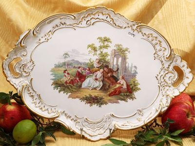 Vassoio Ovale in Porcellana, Meissen