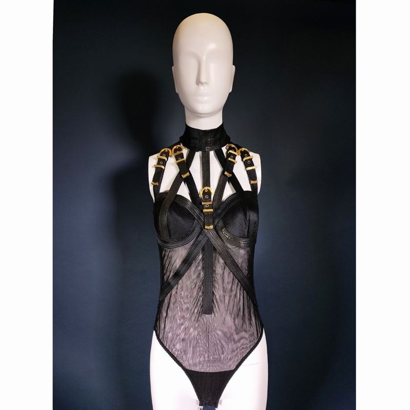 Gianni Versace Corsetto in Tessuto Nero
