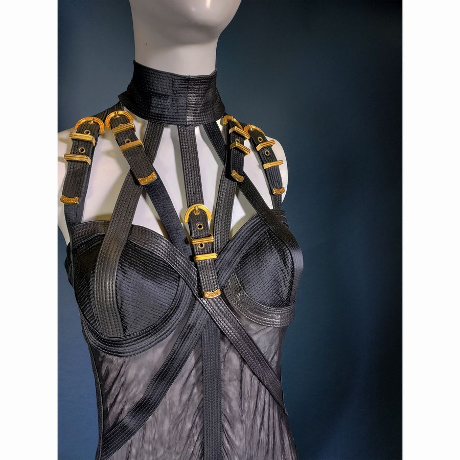 Gianni Versace Corsetto in Tessuto Nero