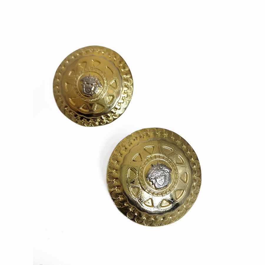 Gianni Versace Due Fermacapelli in Metallo Dorato