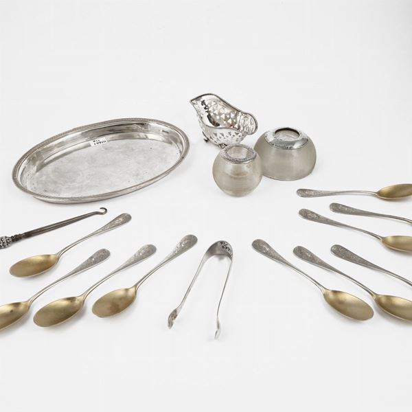 Assortment of vintage silver accessories  (19th/20th century)  - Auction The art of furnishing - Maison Bibelot - Casa d'Aste Firenze - Milano