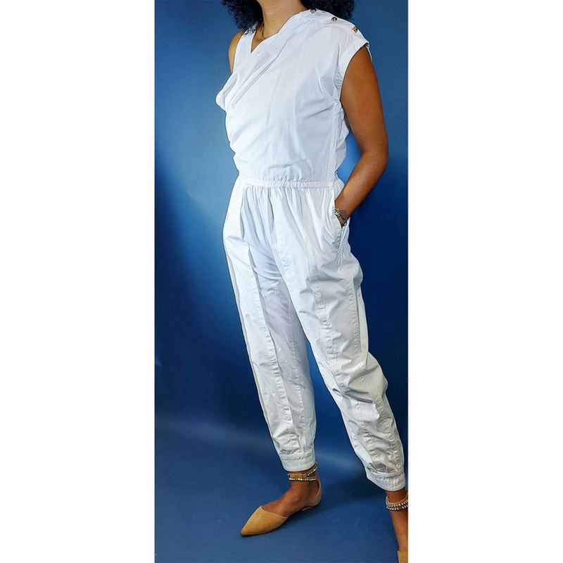 Gianni Versace Tuta in Cotone Bianco