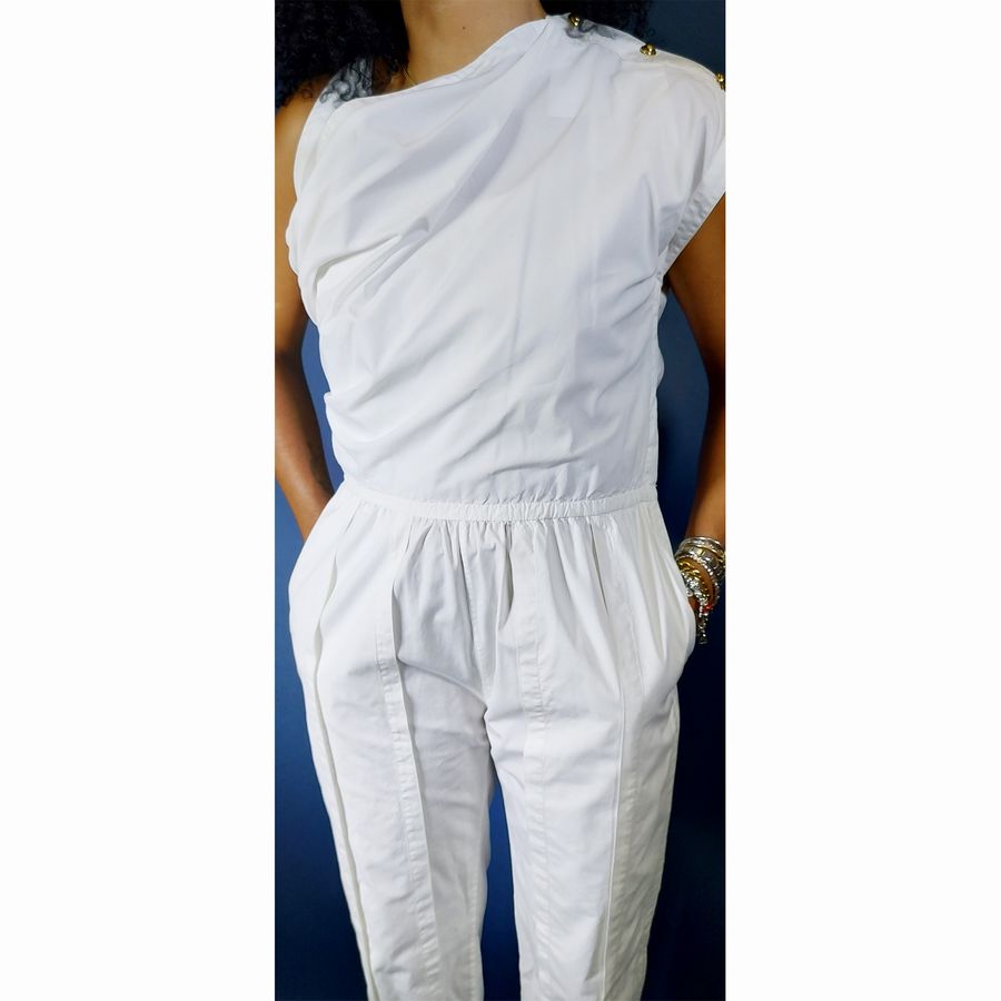 Gianni Versace Tuta in Cotone Bianco