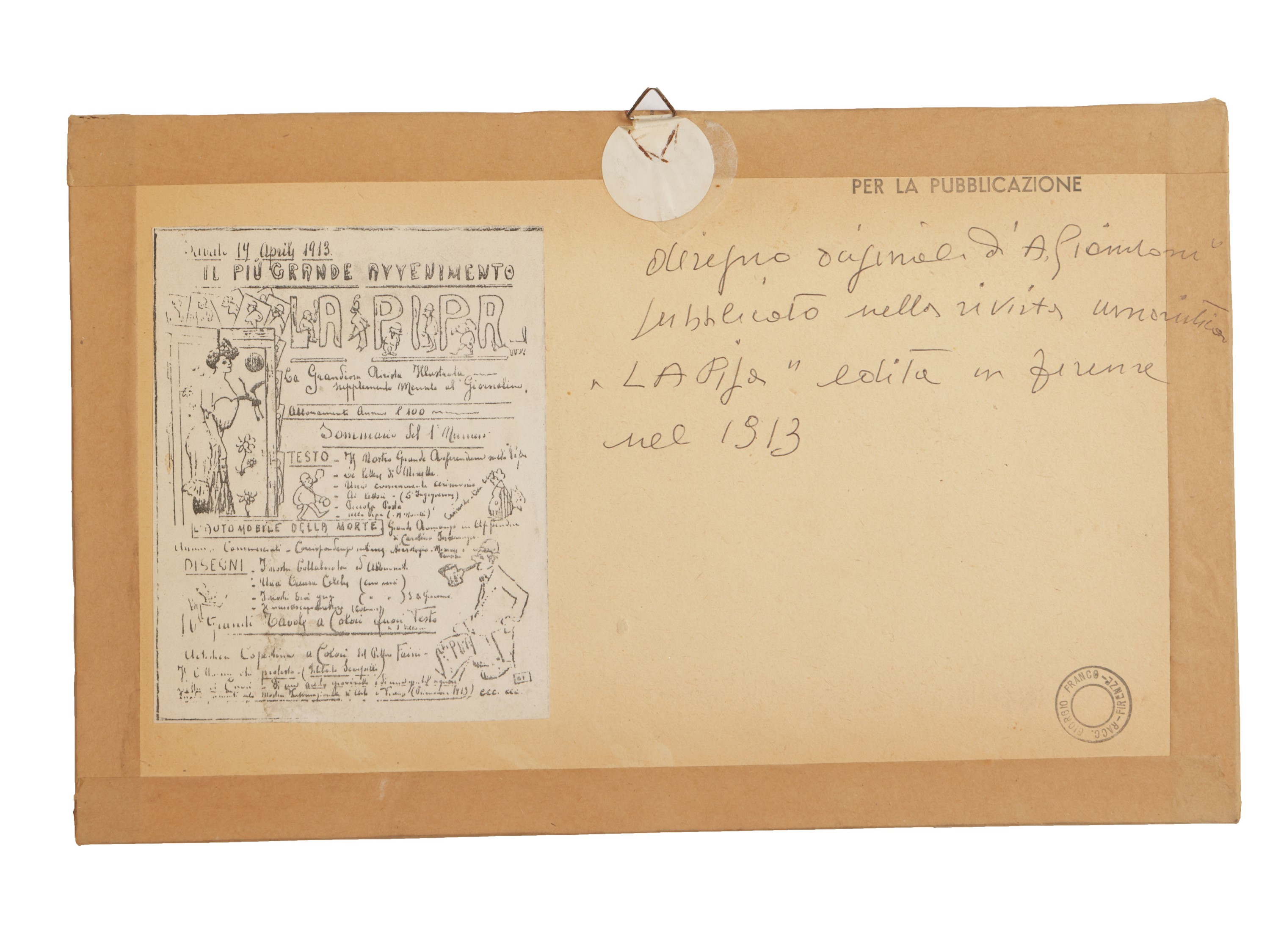 Raccolta di Trenta Bozzetti dalla Rivista "la Pipa", Firenze, 1913