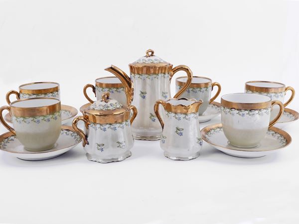 Ginori tea set in luster porcelain