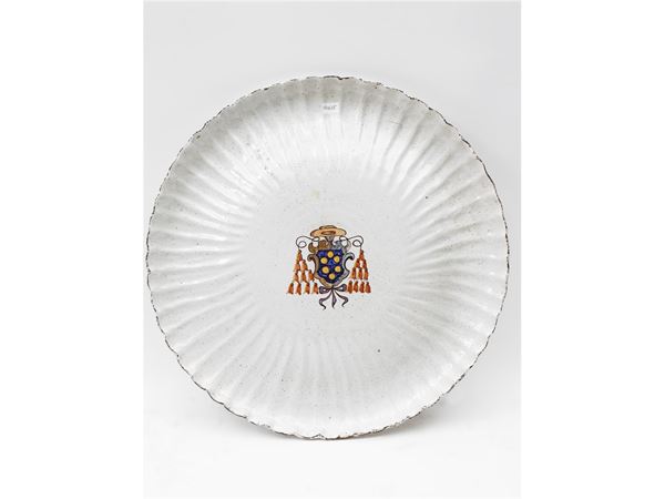 Glazed terracotta display plate