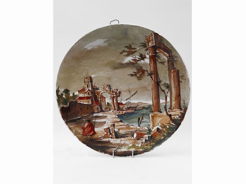 Piatto da Parata in Terracotta Smaltata, Firenze Cantagalli