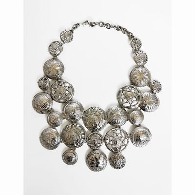 Gianni Versace Collana in Metallo Argentato