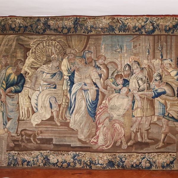 Scuola fiamminga del XVII secolo - Fainting of Esther