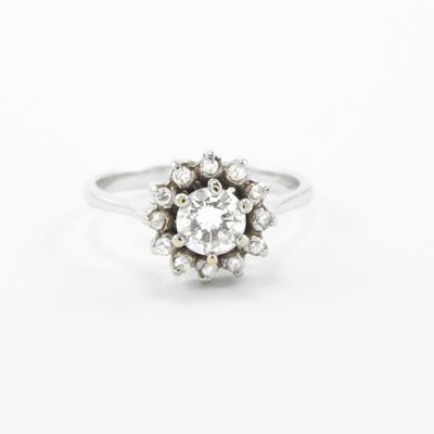 Anello in Oro Bianco con Diamanti