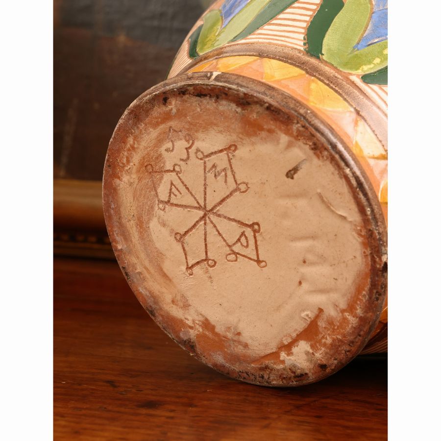 Raro Vaso in Terracotta Invetriata, Fabbrica Maioliche Pisane