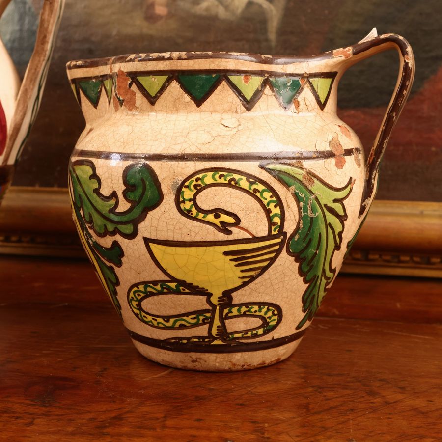Raro Vaso in Terracotta Invetriata, Fabbrica Maioliche Pisane