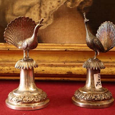 Coppia di Decorazioni per Centrotavola in Argento