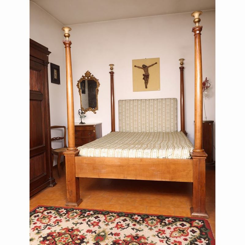 Letto Matrimoniale alla Francese in Ciliegio