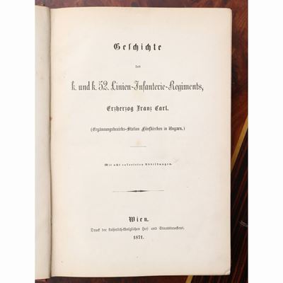 Geschichte Des K. Und 52. Linien- Infanterie-regiments, Erzherzog Franz Carl