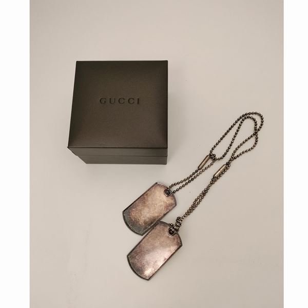 Gucci chain and two dog tags  - Auction Fashion Vintage - Maison Bibelot - Casa d'Aste Firenze - Milano