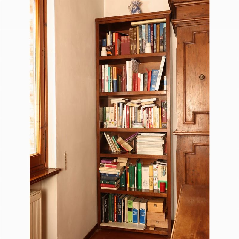 Libreria a Colonna in Noce