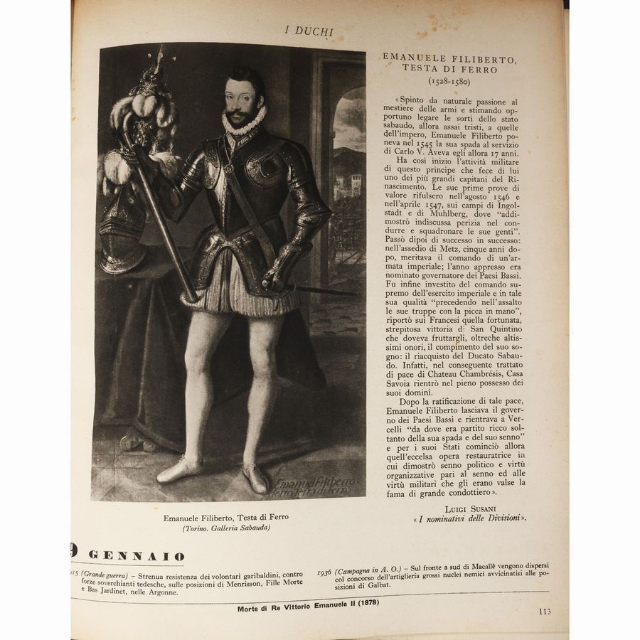 Ministero della Guerra. Italia Virtus. Almanacco R. Esercito 1939 XVIII 1940
