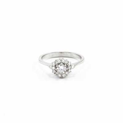 Anello in Oro Bianco con Diamanti