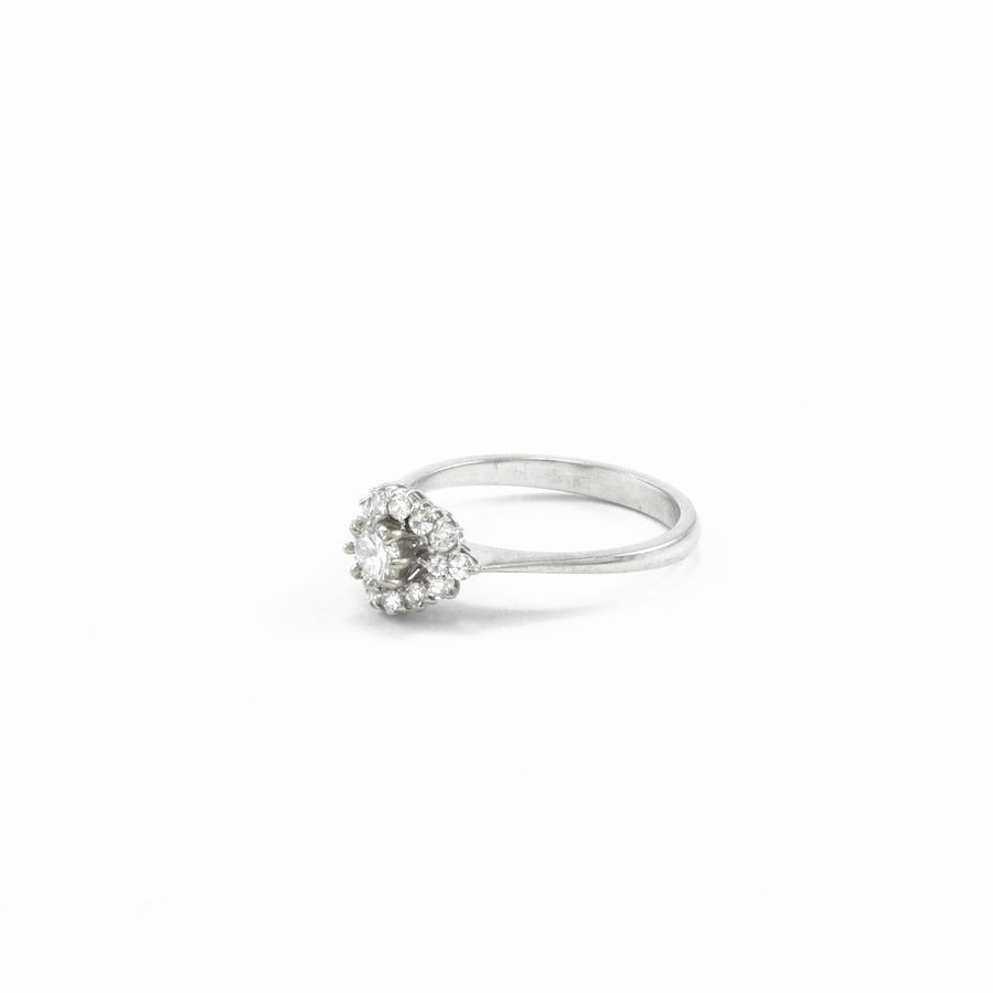 Anello in Oro Bianco con Diamanti