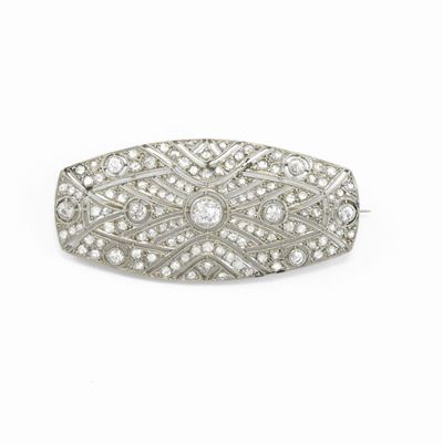 Spilla in Oro Bianco con Diamanti